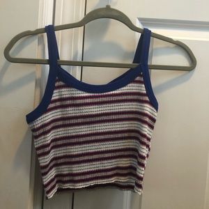 Striped tank crop top